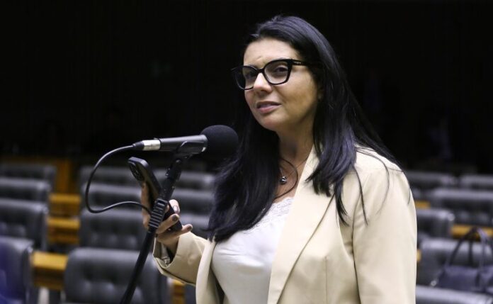 Comissão aprova direito de a mulher de conhecer histórico de Deputada Delegada Ione está sentada à mesa