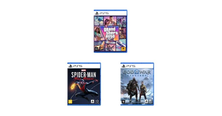 GTA VI, Spider-Man e God of War: seleção de jogos PS5 em promoção na Amazon