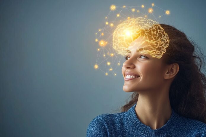 woman-smiling-with-golden-neural-connections-around-her-head-symbolizing-creativity-intellectua Afetivismo