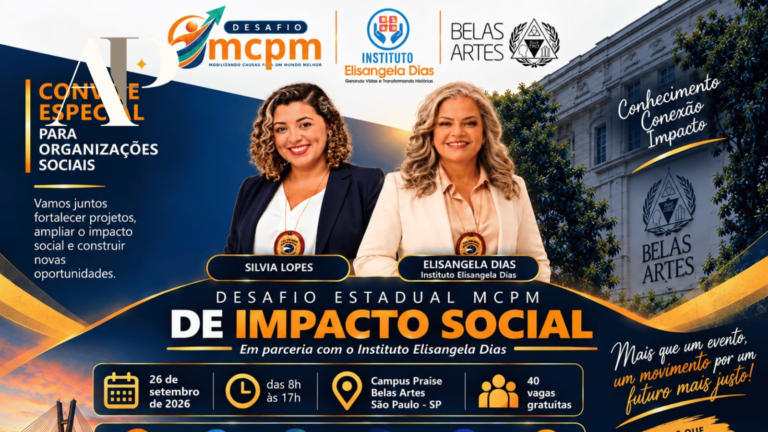 Desafio Estadual MCPM de Impacto Social reúne Silvia Lopes e Elisangela Dias na Faculdade Belas Artes, em São Paulo.