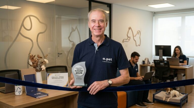 APet finalista do Prêmio Reclame AQUI 2026 na categoria Pet Serviços.