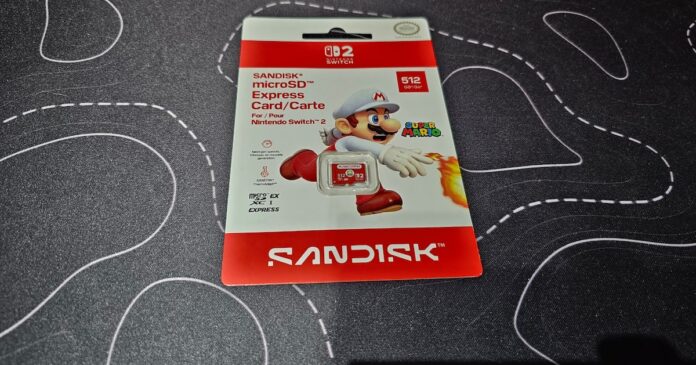 Cartão de memória de Nintendo Switch 2 fica R$ 800 Cartão de memória de Nintendo Switch 2 fica R$ 800 mais barato em versão sem o Mario na caixa