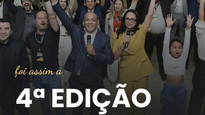 Participantes celebram o encerramento da 4ª edição do Conexão Empresarial, realizada em Tietê (SP), com empresários de mais de 20 cidades.