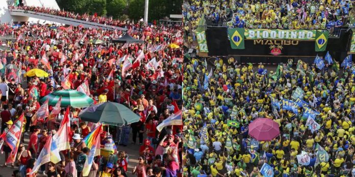 Em Brasília, atos por Lula e Flávio ficam a 2 Em Brasília, atos por Lula e Flávio ficam a 2 km de distância